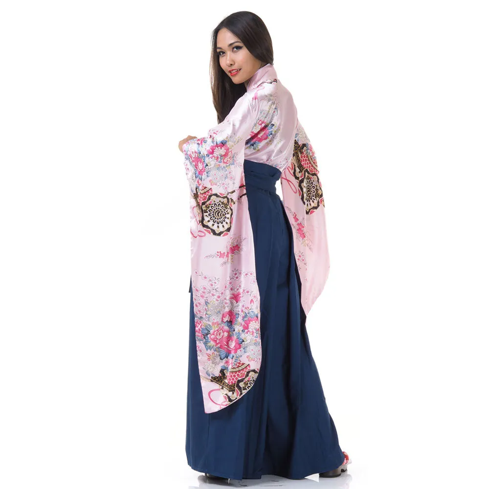 Yumi Japanese Geisha Kimono Hakama Set for Women